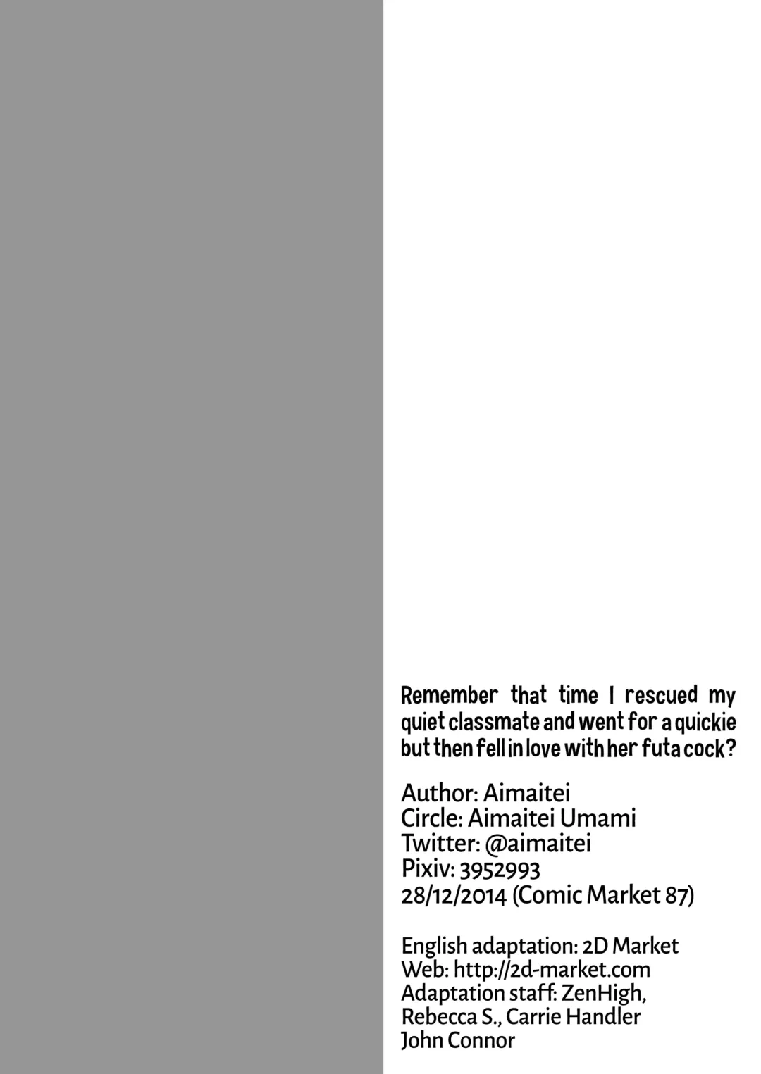 [Aimaitei Umami] Remember That Time I Rescued My Quiet Classmate and Went for a Quickie but Then Fell in Love With Futa Cock? Fhentai - Page 26