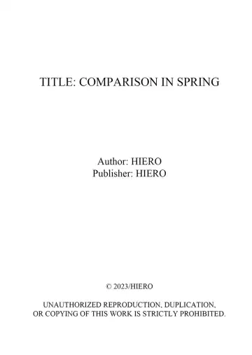 Haru Kurabe | Comparison in Spring 1 Fhentai - Page 109