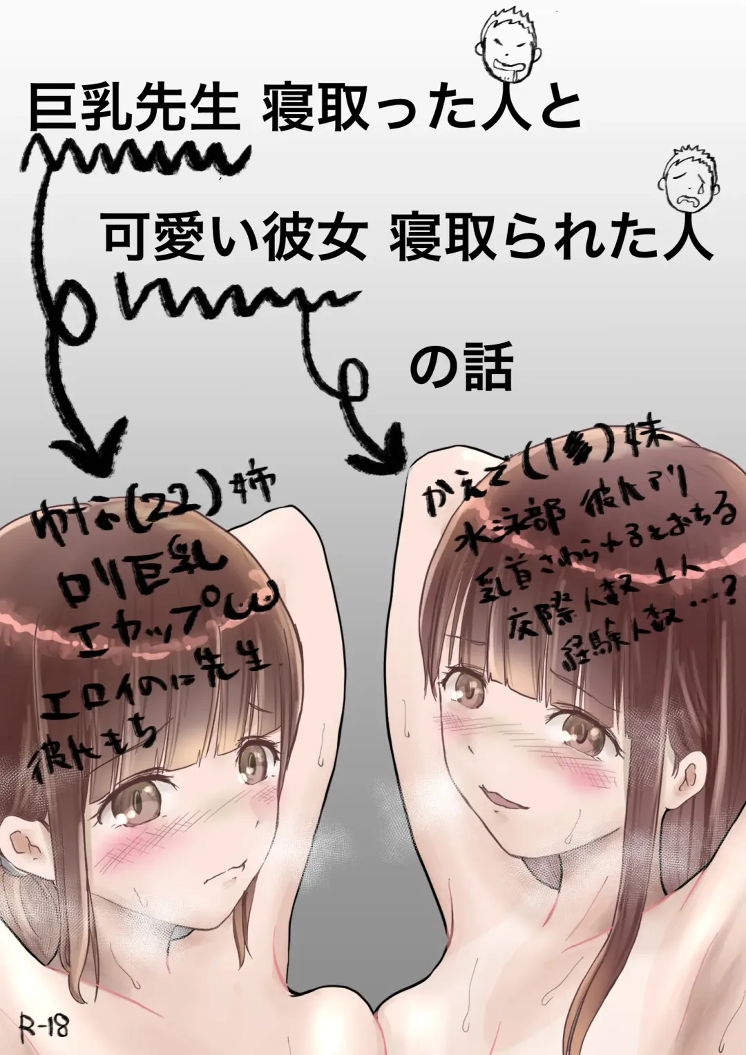 [Takotokite] Kyonyuu Sensei Netotta Hito to Kawaii Kanojo Netorareta Hito no Hanashi Fhentai - Page 2