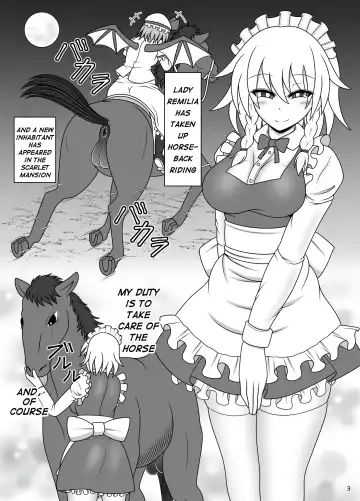 [Sudou] Uma Chinpo Gohoushi Sakuya | Horse Cock Maid Sakuya Fhentai - Page 3