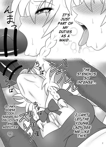 [Sudou] Uma Chinpo Gohoushi Sakuya | Horse Cock Maid Sakuya Fhentai - Page 7