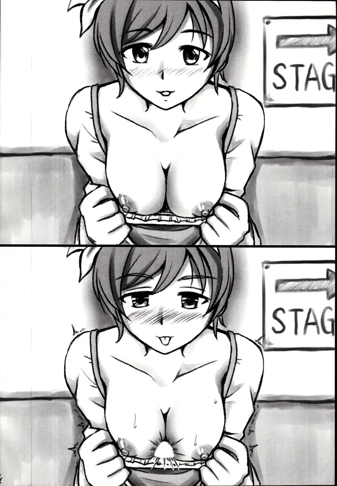 [Kimoto Rai] Stage Ishou no Mama de Iin de Oppai Misete Kudasai Fhentai - Page 6
