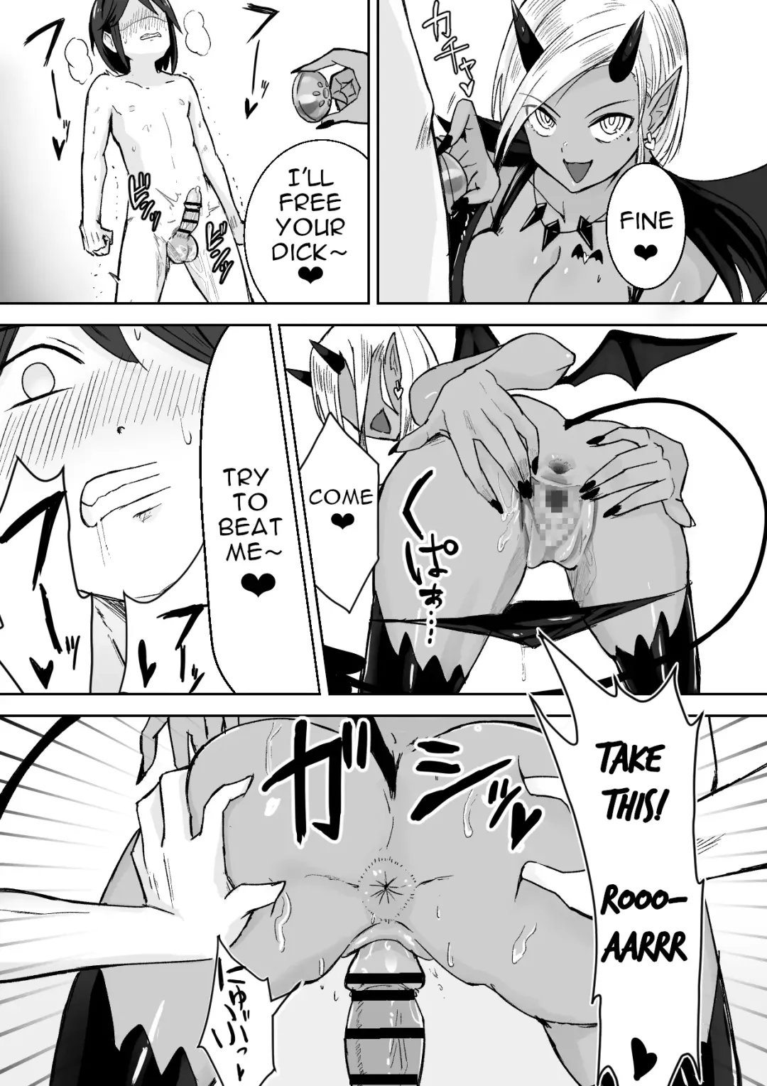 [Aibiki Mabo] Succubus ni Haiboku Shite Chitchana Teisobi o Tsukerarechau Ohanashi | Story about Losing to a Succubus and Made to Wear Small Chastity Belt Fhentai - Page 24