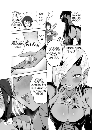 [Aibiki Mabo] Succubus ni Haiboku Shite Chitchana Teisobi o Tsukerarechau Ohanashi | Story about Losing to a Succubus and Made to Wear Small Chastity Belt Fhentai - Page 3