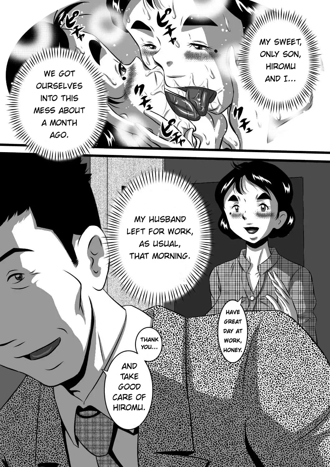 [Point Takashi] Itoshii Musuko ni Segamarete... Bakunyuu Inbo... Yoshie | My Beloved Son Begged Me Fhentai - Page 4
