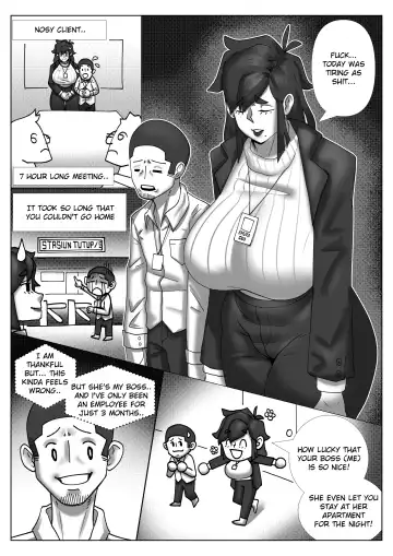 Forced To Stay The Night At My Ridiculously Busty Boss's Apartment Where She Took My Virginity And We Had Sex For The Whole Weekend Until We Arrived For Work Late In Monday Fhentai - Page 2