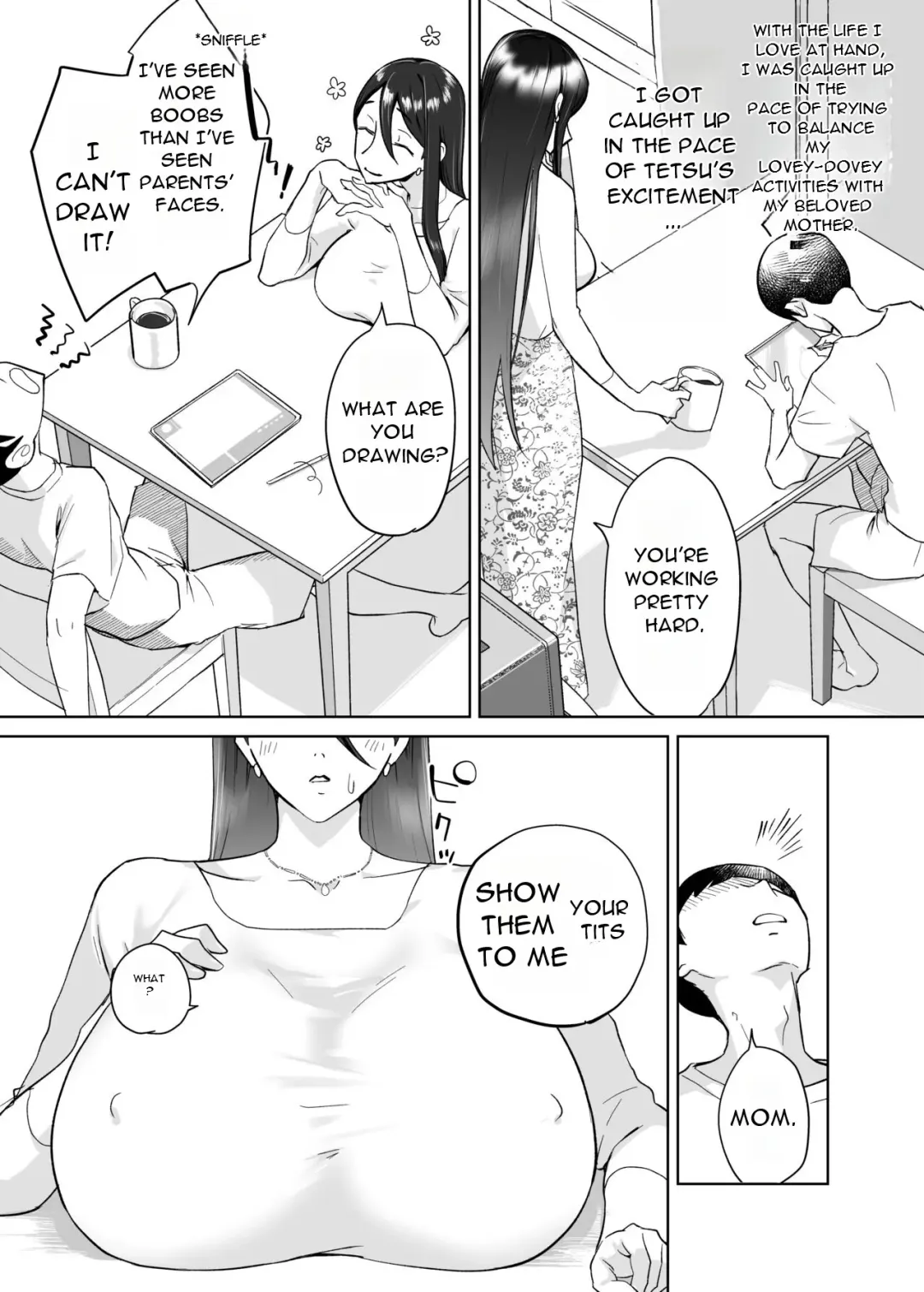 [Karashina En] Kaa-san, Tsukiatte ~Ganbaru kara Tetsudatte~ | Mother, please accompany me ~ I'll do my best, so please help me ~ Fhentai - Page 14