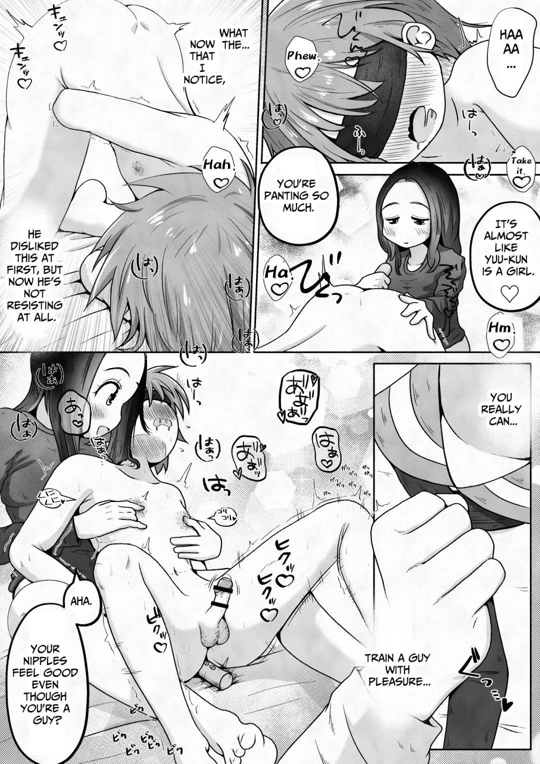[Neko Daifuku] Otoko no Ko ga Osananajimi no Shimai ni Kairaku Choukyou Saserareru Ohanashi | Pleasure Training By Two Sisters Fhentai - Page 17