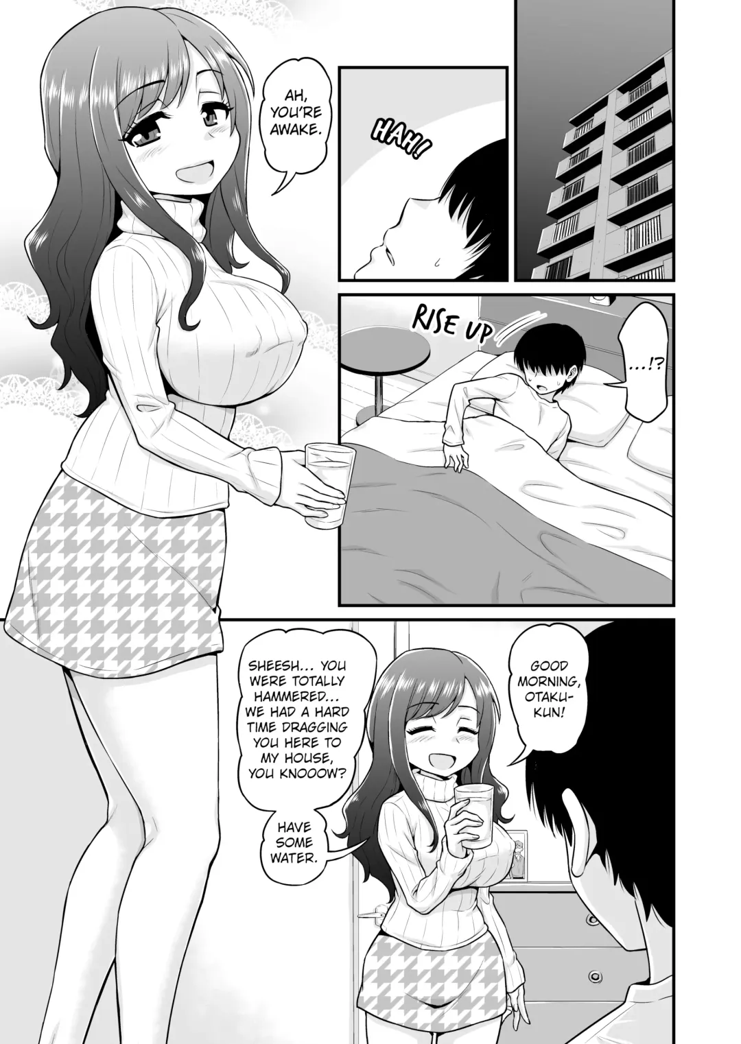 [Gachonjirou] Uwaki Hitozuma Nama Nakadashi Ottori Seiso Kakure Inran Hitozuma to Okute Dotei Otaku-kun | A Cheating Housewife's Raw Creampie (decensored) Fhentai - Page 4