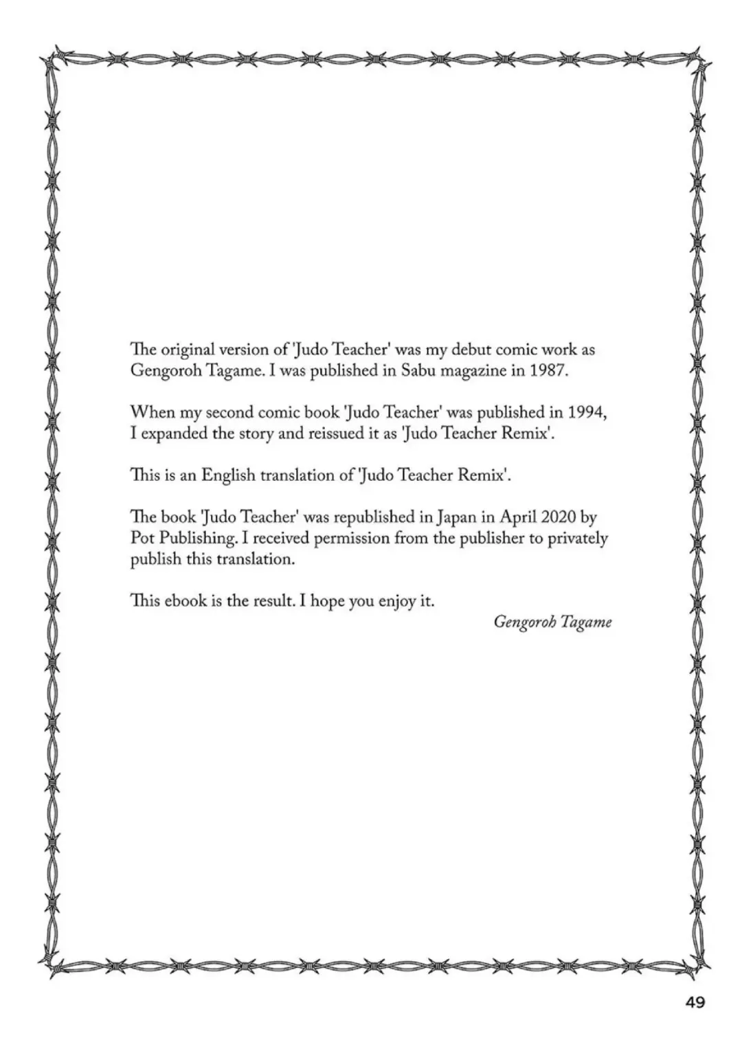 [Tagame Gengoroh] Jujutsu Kyoushi REMIX | The Judo Teacher Fhentai - Page 49