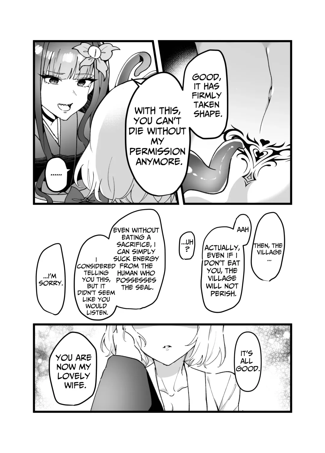 Jashin-sama no Ikenie ~Shokushu to Inmon de Muchi na Ikenie o Kairaku Metori~ | Sacrifice for the Evil God ~Ignorant Sacrificial Lamb's Tentacle & Lewd Crest Pleasure Wedlock~ Fhentai - Page 27