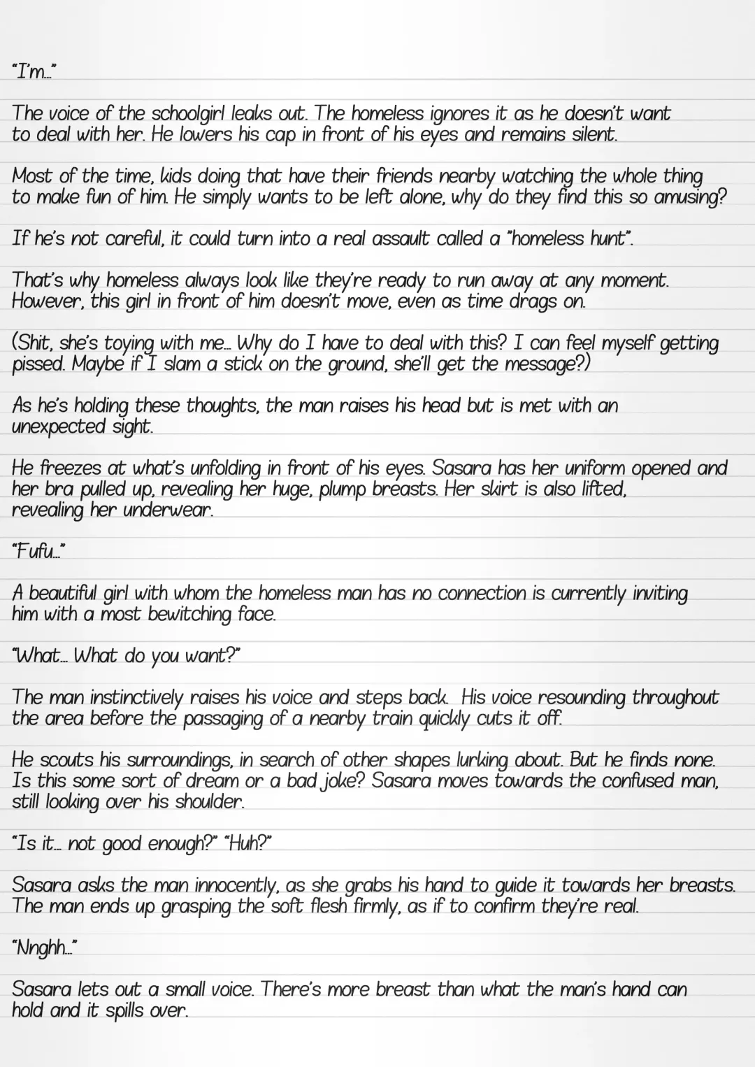 [Chiba Tetsutarou] Misuke's Short Stories 12 - Sasara & The Homeless Fhentai - Page 5