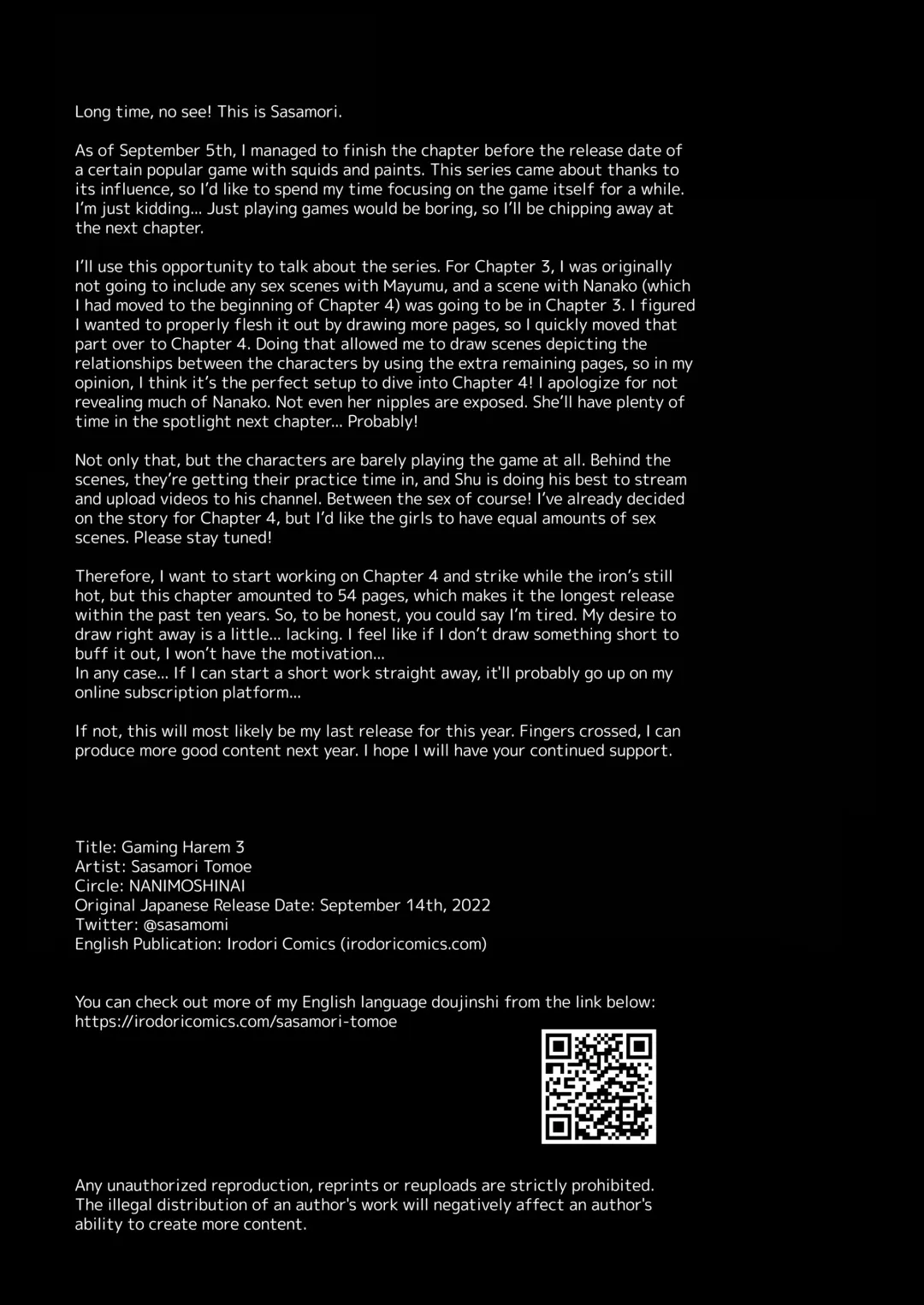 [Sasamori Tomoe] Gaming Harem 3 (x3200) [Irodori Comics] English Fhentai - Page 56