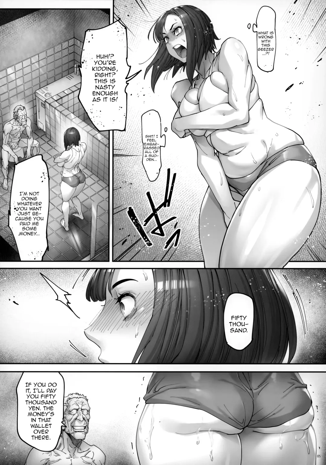 [Bonten] Kaigo Beit de Iroboke Jijii no Gouin na Yokkyuu to Okane no Mae ni Chitai o Sarasu JK Fhentai.net - Page 6