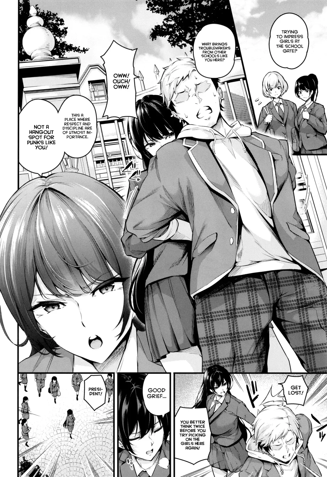 [Nasipasuta] Shiramine Gakuen no Mesubuta Kaichou | Sow President of the Shiramine Academy Fhentai - Page 4
