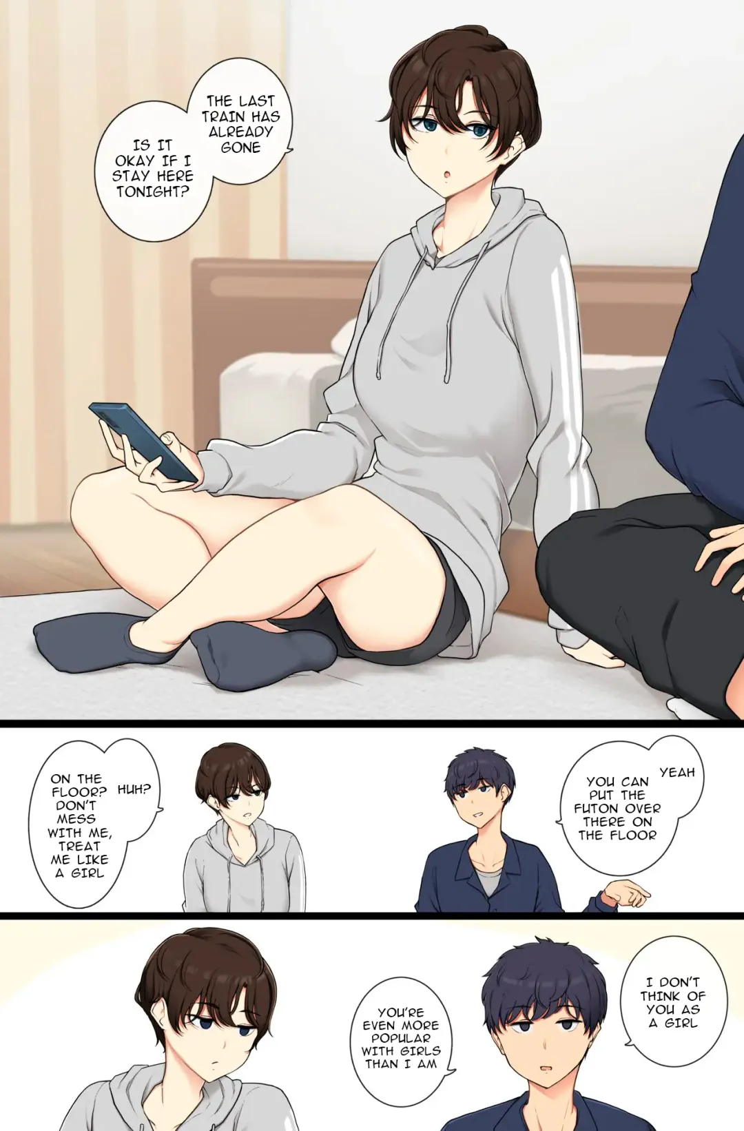 [Wakamatsu] Onnanoko Atsukai Shinai to Mesu Dearu Koto o Wakarasetekuru Boyish Joshi | A boyish girl who will show you that she is female if you don't treat her like one Fhentai - Page 1