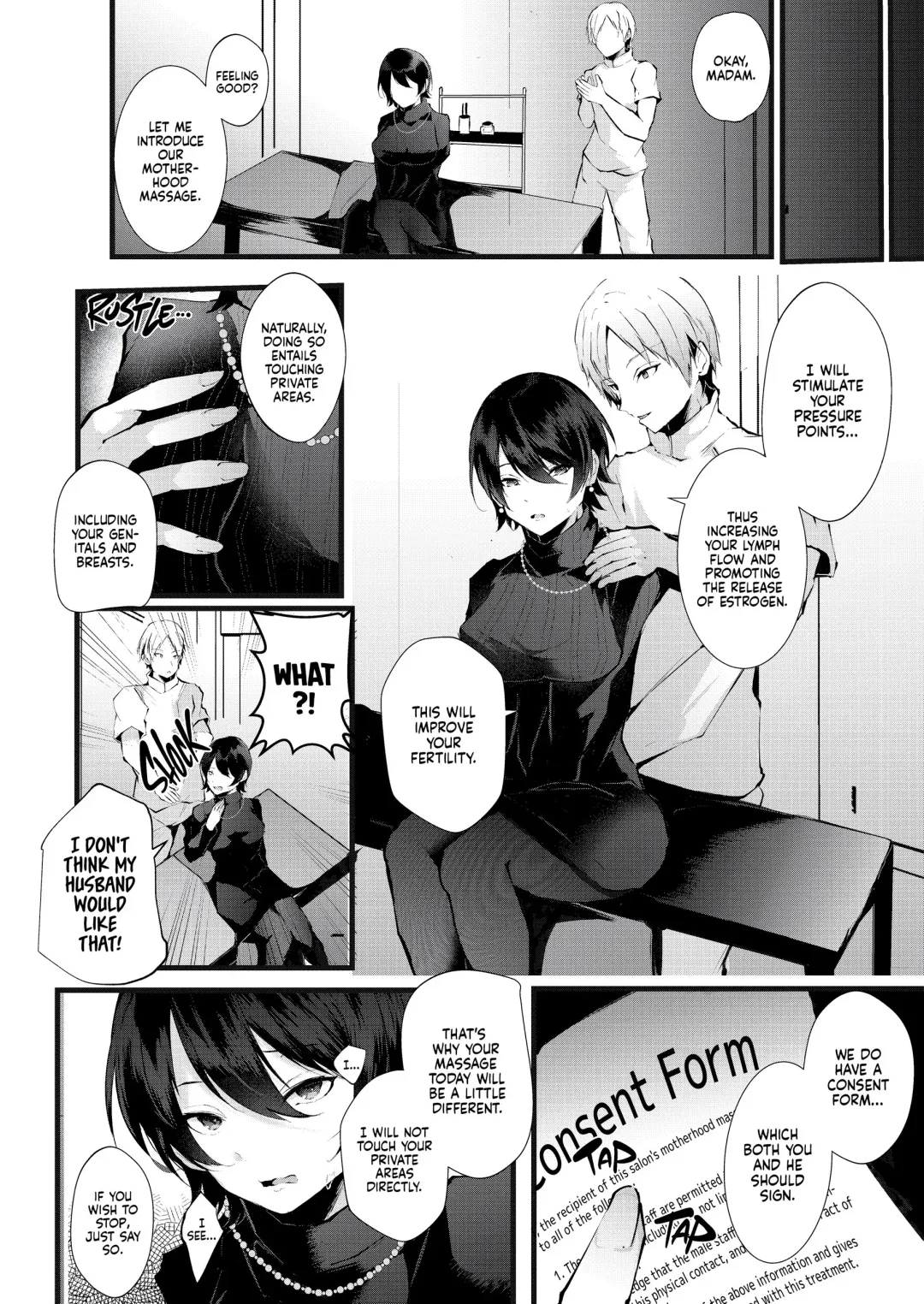 [Fujisaki Fujiko] Kakkou no Rakuin ~Ninkatsu Kyonyuu Hitozuma ga Biyaku Jirashi Massage ni Kokomo mo Karada mo Ochiru made~ _ The Mark of the Cuckoo Fhentai - Page 5