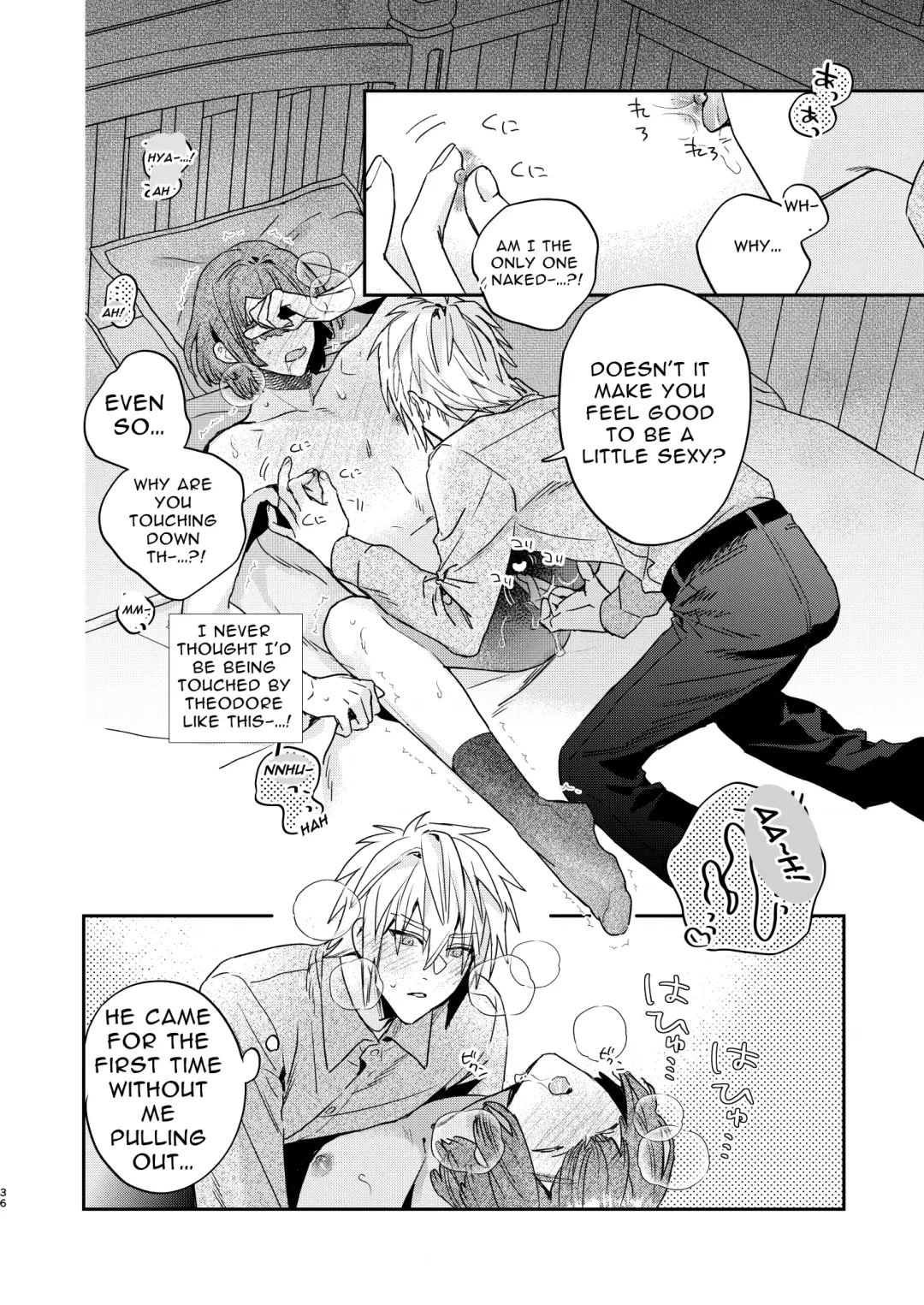 [Oova Akiru] Tensei Mob wa BL-gee no Sekai de Hamerare Kouryakusaremashita!? | Sex with the Love Interest! But I'm an NPC! 1 Fhentai - Page 36
