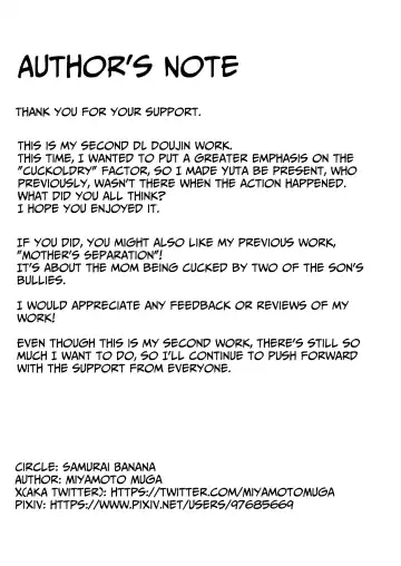 [Miyamoto Muga] Haha Banare 2 - They cuckold my mother | Mom's Separation 2 Fhentai - Page 51