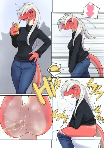 [Uno Usaya] Reptile Lady Desperate to Pee - Fhentai.net