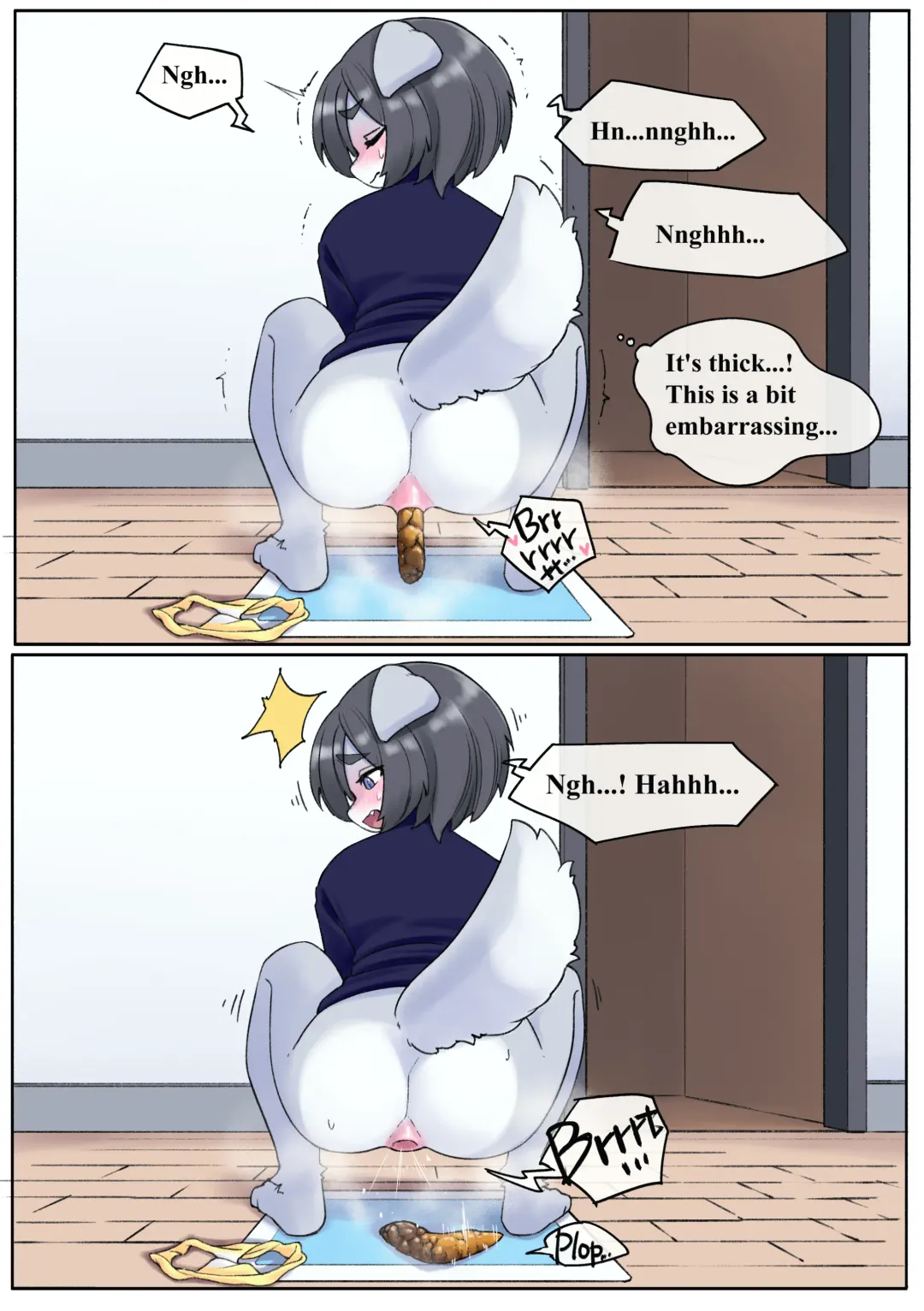[Uno Usaya] Dog Lady Showing Poop Fhentai - Page 3