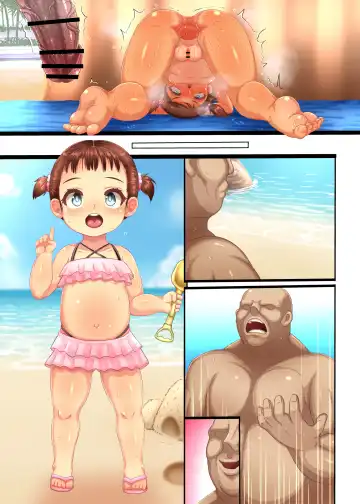 [Taikou] Chibikko Beach Ecchi! -Hiyake Gaki Bitch to Pedo Imouto-chan- Fhentai - Page 54