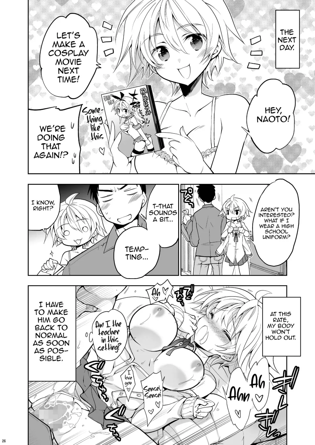 [Matsumoto Mitohi.] Q.N.A. Kyuu ni Nyotaika shita node Otoko Tomodachi to Self AV Totte mita. Fhentai - Page 26