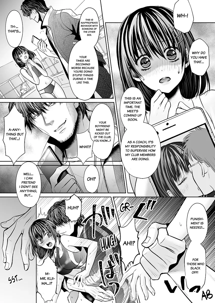 [Amazato] Kareshi no Menomaede… Haitteru!? ~Zetsurin Coach no Namahame Zecchou Shidou~ 1-3 | Fucked in Front of My Boyfriend! Bareback Orgasm Drills With My Coach 1-3 Fhentai.net - Page 9