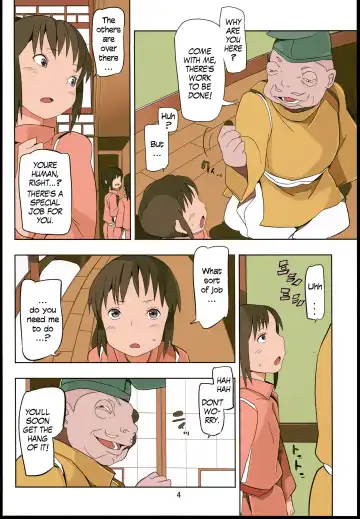 [Hamada - Tks] Sen to Chihiro to Ryoujoku no Yuya Ishukan Jigoku no Hibi | Sen and Chihiro and the Bathhouse of Violation: Days of Erotic Hell Fhentai - Page 4