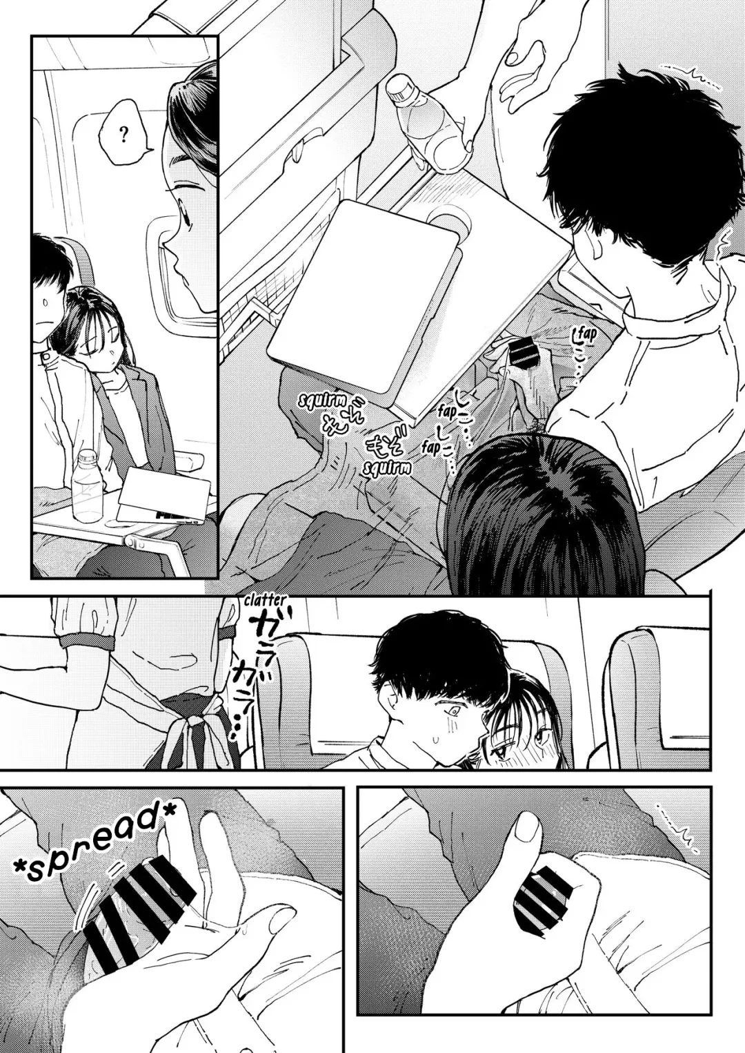 [Denbu Momo] Muramura OL-san wa Hikouki no Naka demo Seiyoku o Mitashitai | Horny OL-san, even on an Airplane, Wants To Satisfy Her Sexual Desires Fhentai - Page 18