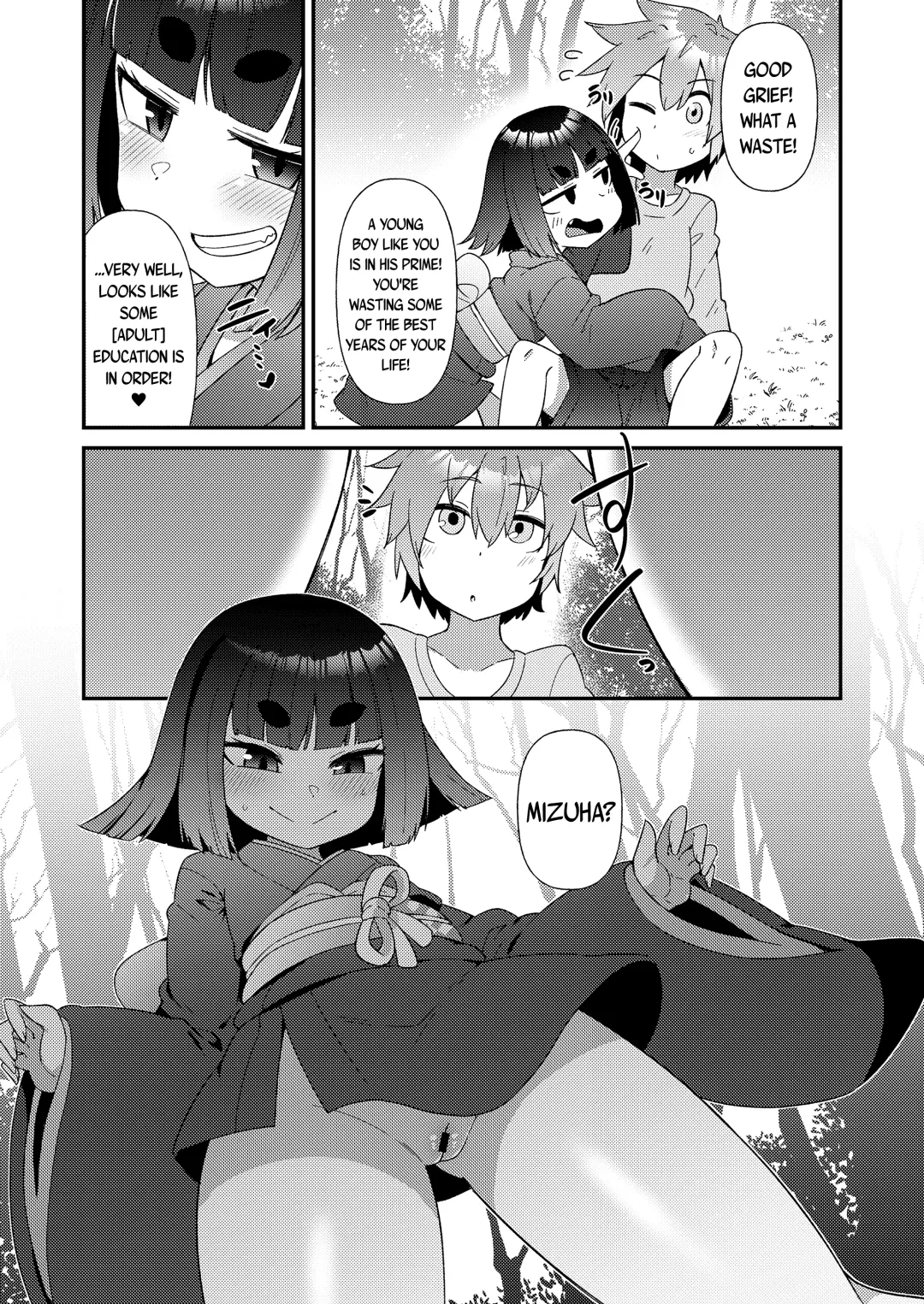 [Amagaeru] Mayohiga no Lolibabaa-tachi Mizuha + Yoh Hen | The Loli Hags of Mayohiga: Mizuha + Yoh Chapters Fhentai - Page 7