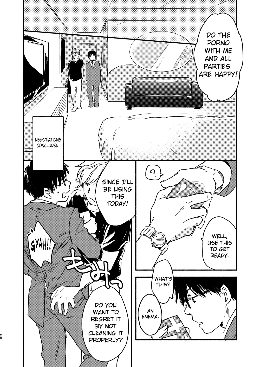 [Kosaka Tsun] Nonke Ryman ni Sharei o Chiratsukasete xx Shite Moratta | Having Sex With the Straight Salaryman by Dangling a Reward for Him Fhentai - Page 28