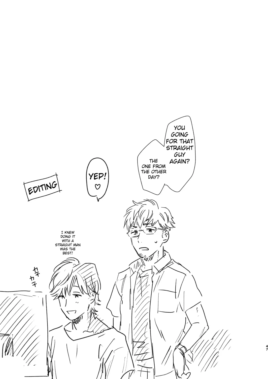 [Kosaka Tsun] Nonke Ryman ni Sharei o Chiratsukasete xx Shite Moratta | Having Sex With the Straight Salaryman by Dangling a Reward for Him Fhentai - Page 47