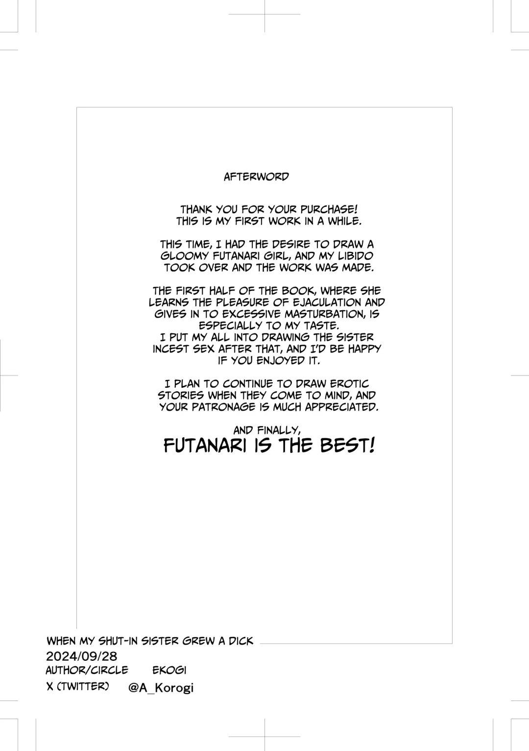 When My Shut-In Sister Grew a Dick Fhentai - Page 39