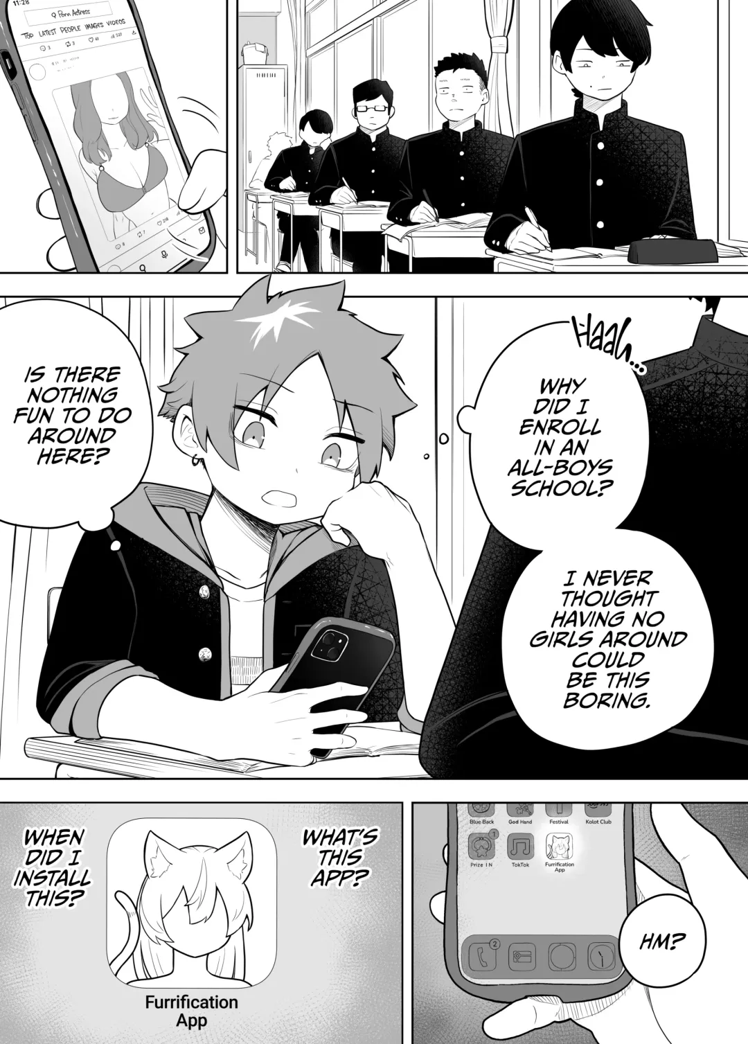 [Ahoge Kinoko] Kemokko-ka Appli | Furrification App (decensored) Fhentai - Page 3