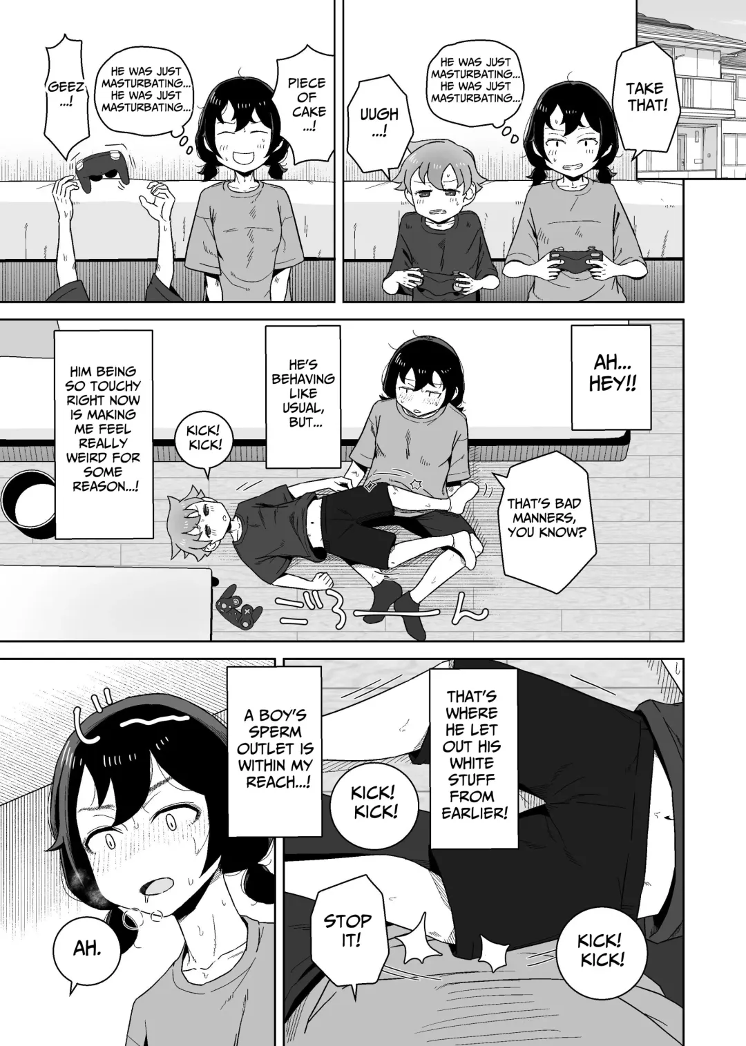 [Hagger] Onanie Izon Jidaraku Joshi wa Shounen no Onanie o Nozokimisuru. | A Masturbation Addicted Slob Girl Peeps on a Boy Jerking Off. Fhentai - Page 21