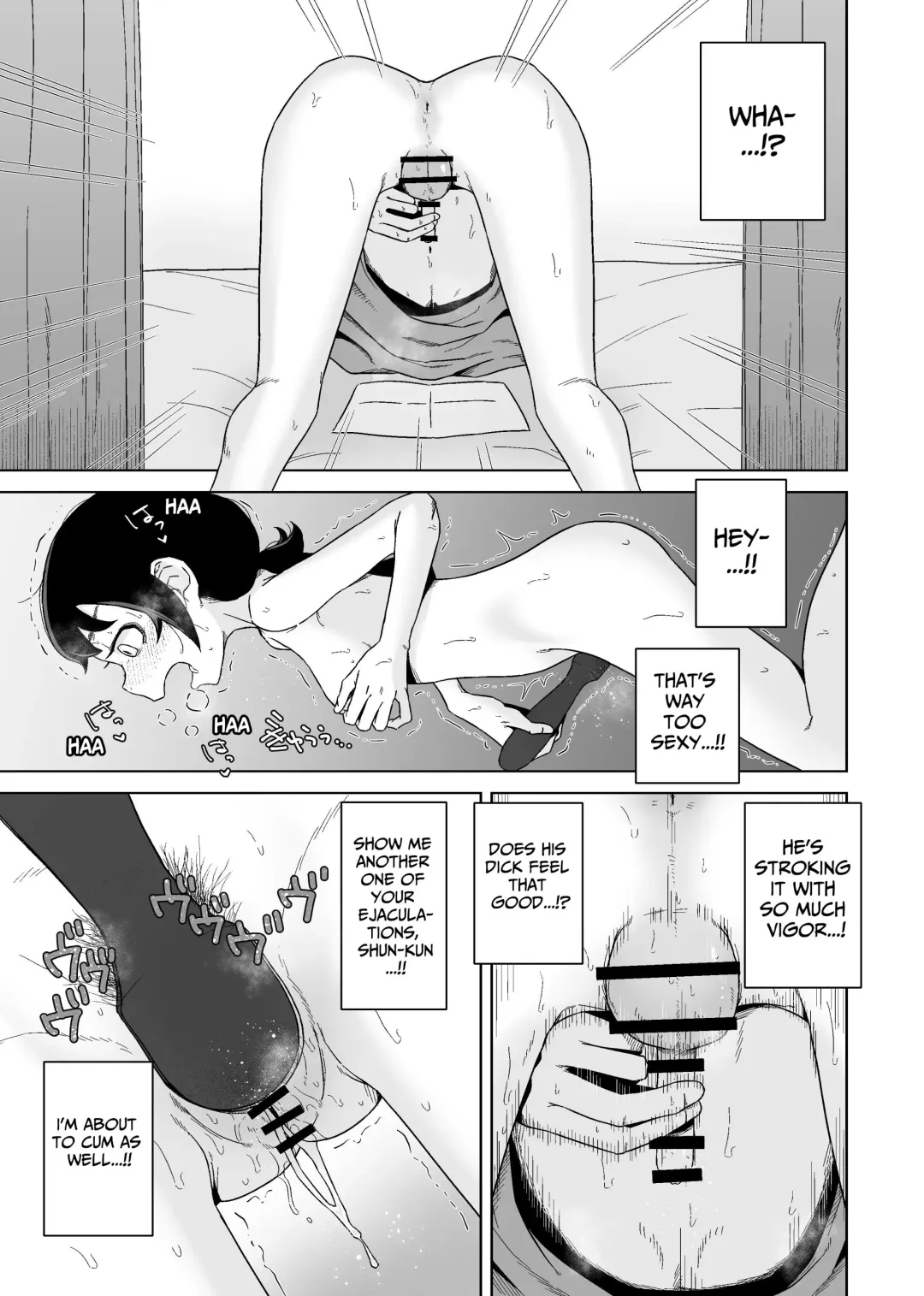 [Hagger] Onanie Izon Jidaraku Joshi wa Shounen no Onanie o Nozokimisuru. | A Masturbation Addicted Slob Girl Peeps on a Boy Jerking Off. Fhentai - Page 27