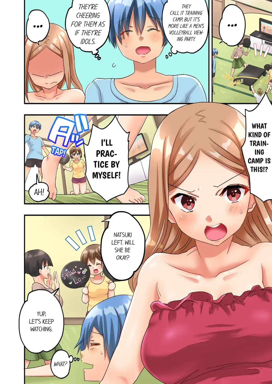 [Kazutaro] Hitozuma Volley-bu no Asedaku SEX ~Shower Abinagara Mitchaku Shichau? 1-4 | Married Women's Volleyball Club Sweaty Sex - We're Being Glued Together While Taking A Shower? 1-4 Fhentai - Page 55