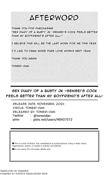 [Yoshio Ereki] Kyonyuu JK Hame Nikki ~ Yappari Kareshi yori, Sensei no Ochinchin ga Kimochi Ii | Sex Diary of a Busty JK ~Sensei's Cock Feels Better Than My Boyfriend's After All~ Fhentai - Page 36