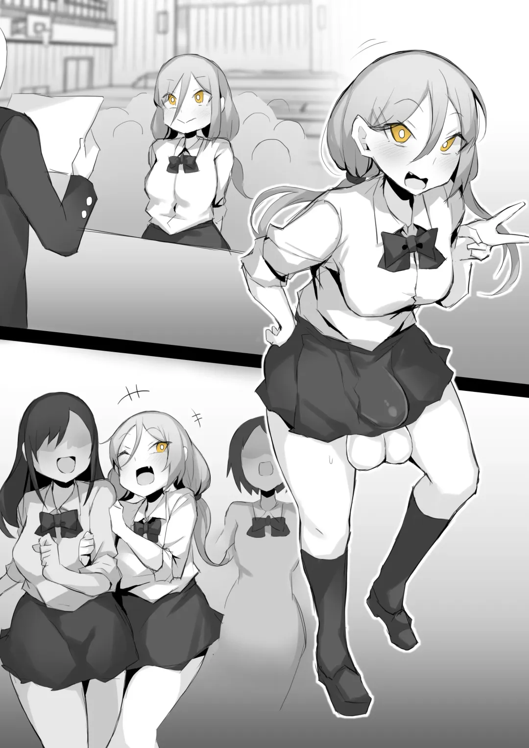 Futanari JK-tachi ga Kounai Shokushu de Mechakucha ni Naru Hanashi Fhentai - Page 110