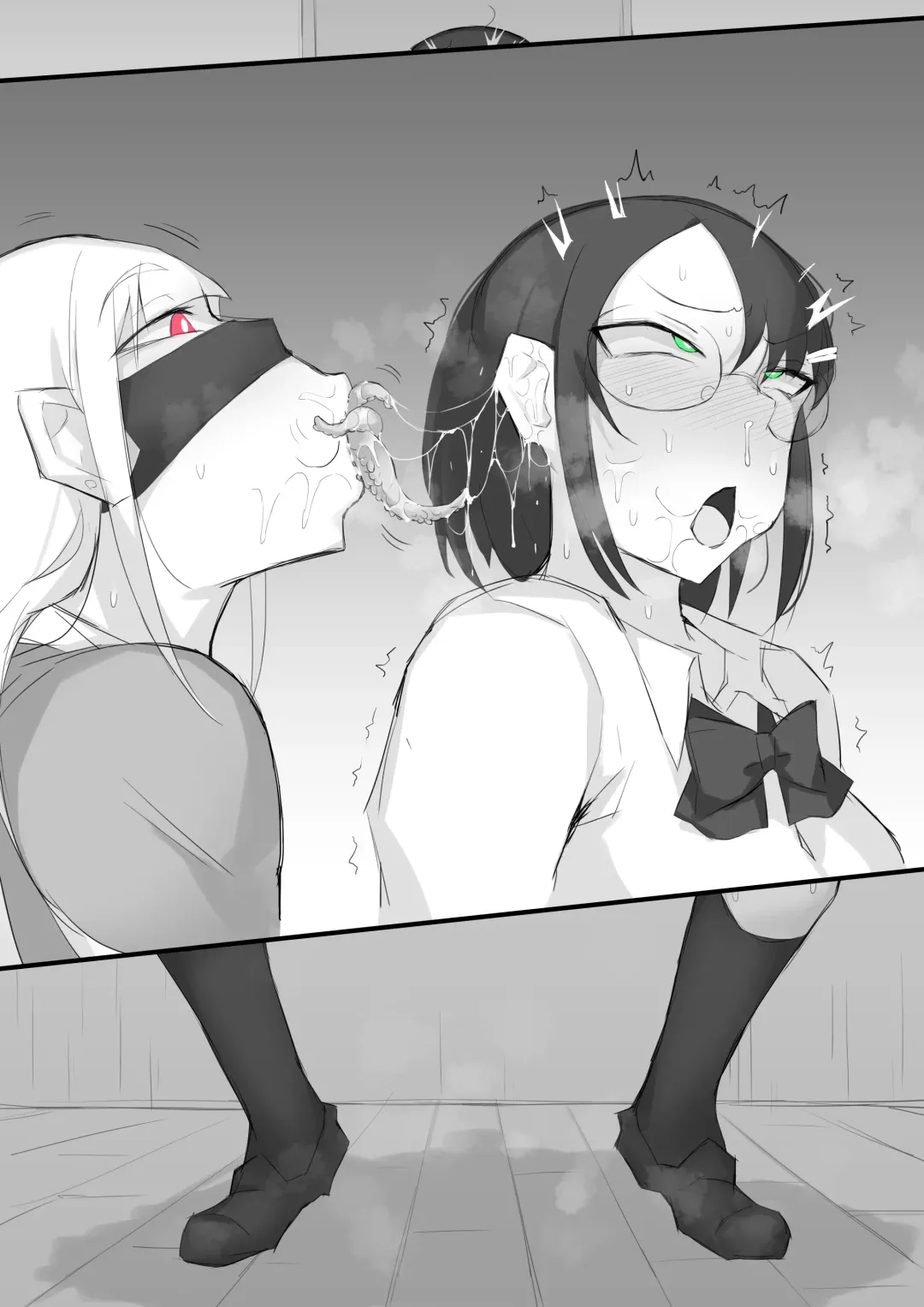 Futanari JK-tachi ga Kounai Shokushu de Mechakucha ni Naru Hanashi Fhentai - Page 96