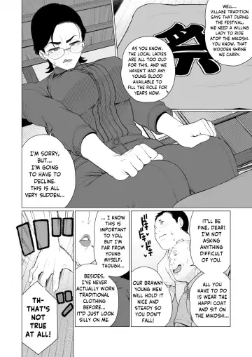 [Minamida Usuke] Tokai-ha Hitozuma Mura Matsuri | Yuppie Wife, Village Festival Fhentai - Page 4