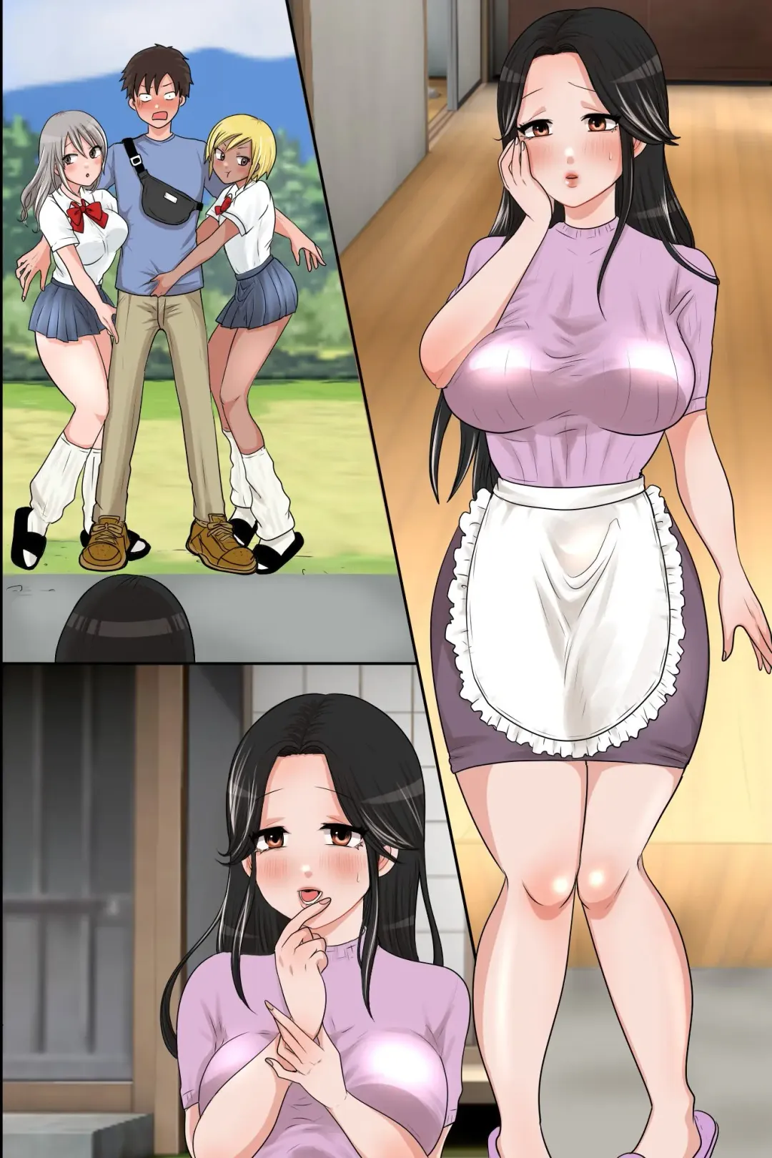 Inaka Haha Musumetachi to Kozukuri Sex! Ore ga Mura no Kyonyou Shimai to Sono Hahaoya Kara Koubi o Segamarete Kodane o Ubaiawareru Nante Fhentai - Page 52