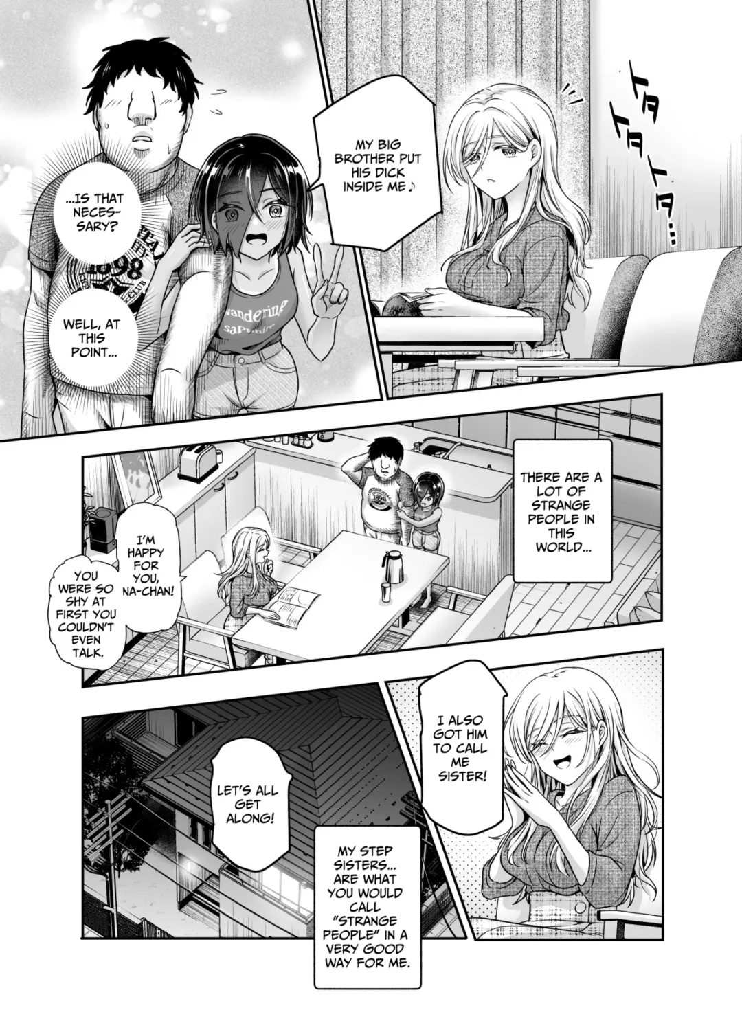 [Tomomimi Shimon] Totsuzen Gishi to Gimai ga Dekite Shimatta Ken EX | I Suddenly Gained Two Stepsisters EX ~my life after they caught me fapping~ Fhentai - Page 38