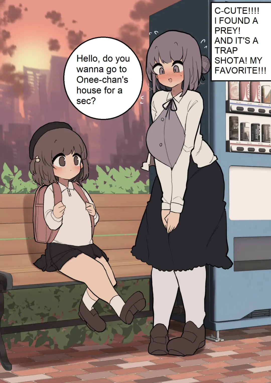 [Momomo] A Shotacon Oneesan rapes the dick of an adorable trap with a ??? digit age Fhentai - Page 1