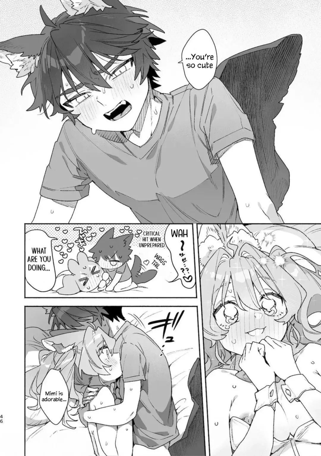 [Usachanget] ♂ ga uke. Usagi-chan × ōkami-kun 2 | ♂ is the bottom. Rabbit-chan x Wolf-kun 2 Fhentai - Page 48