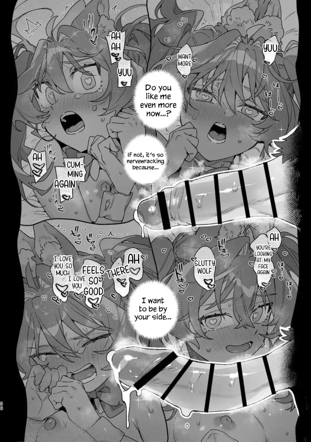 [Usachanget] ♂ ga uke. Usagi-chan × ōkami-kun 2 | ♂ is the bottom. Rabbit-chan x Wolf-kun 2 Fhentai - Page 58