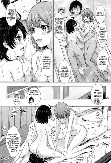 [Inanaki Shiki] Kawaii Ore no Imouto to Kouhai ga Sasotte Kuru. - Komachi & Iroha always have sex with hachiman. Fhentai - Page 28