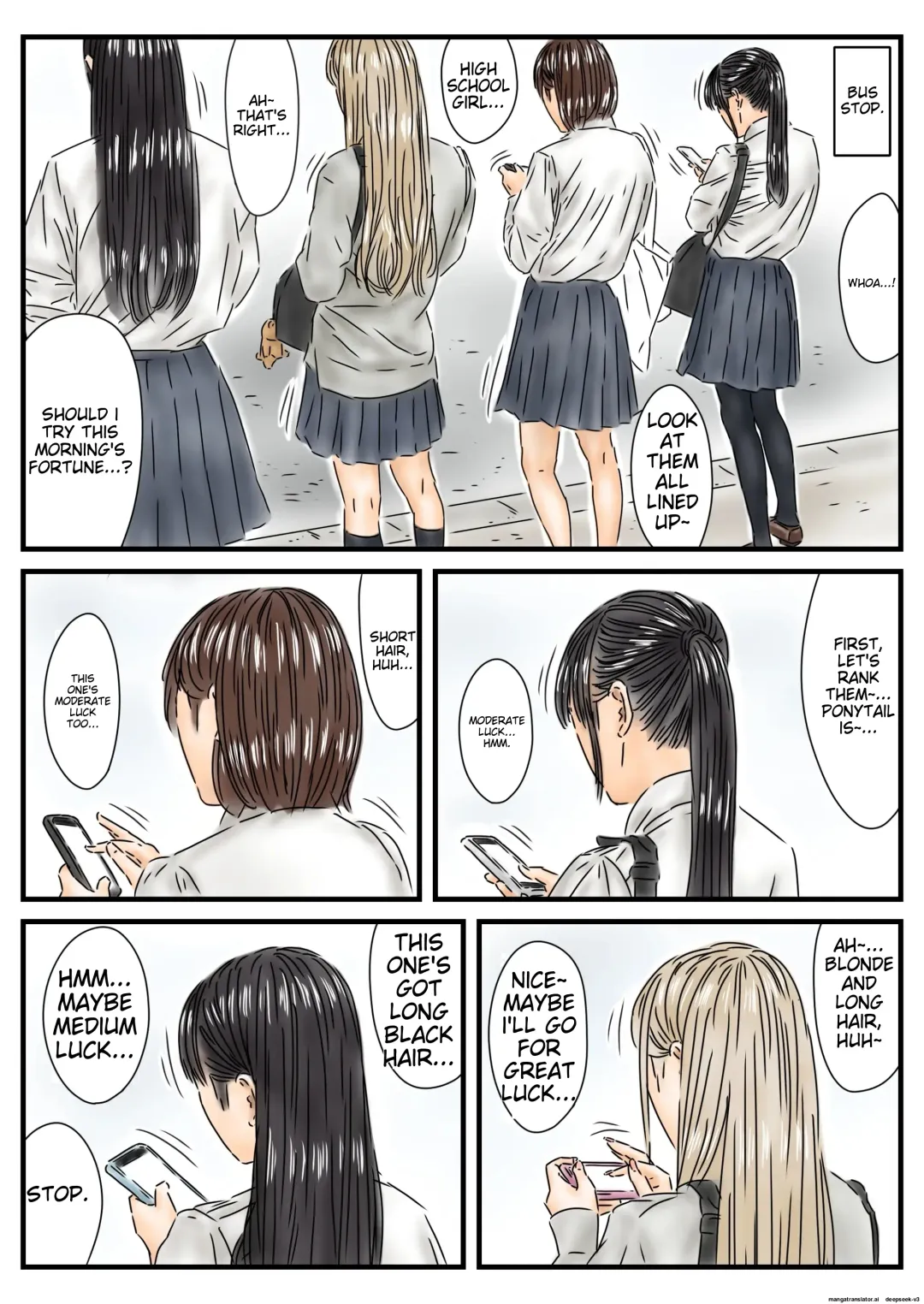Jikan Teishi: Toukou-chuu no Joshikousei-tachi de Kyou no Unsei o Uranaimasu. | I'll be Fortune-telling with the High School Girls on Their Way to School Today. Fhentai - Page 15