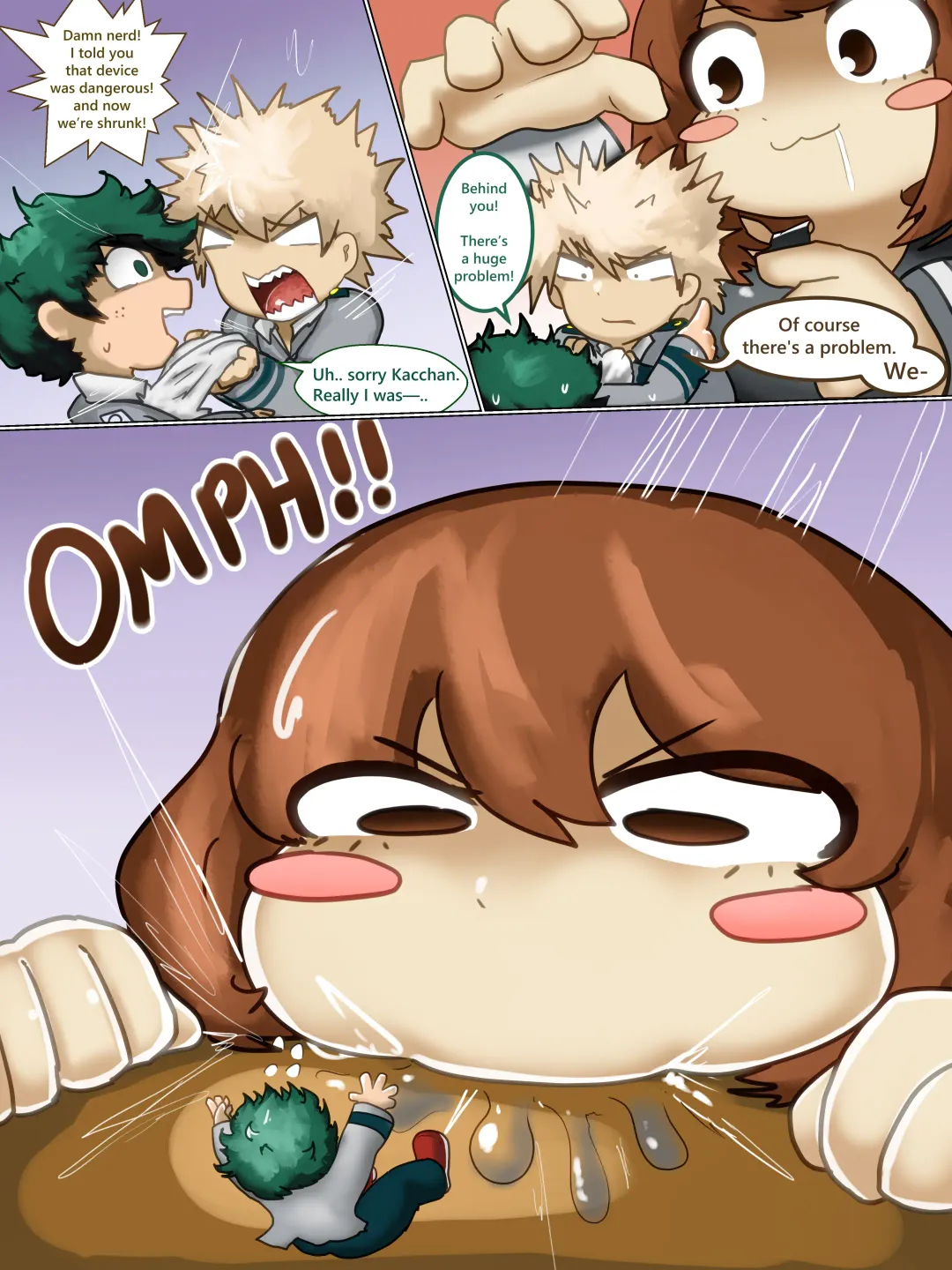 [Hughoftheskies] Ochako swallows Bakugo Fhentai - Page 1